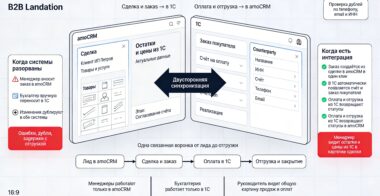 Интеграция amoCRM с 1С (двусторонняя синхронизация)